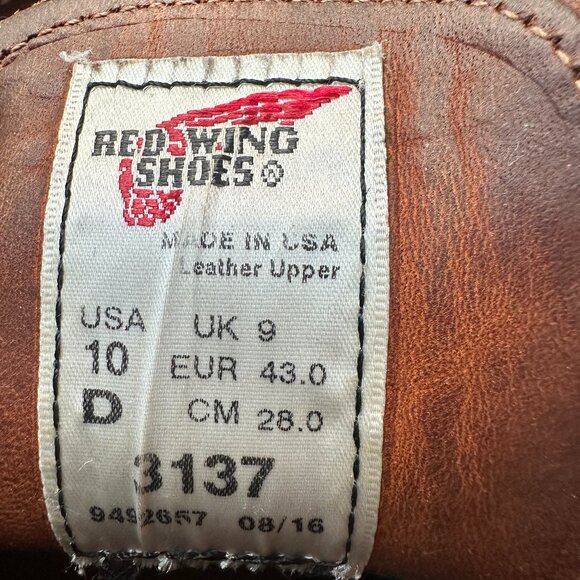 Red Wing Shoes - Men's Desert Ankle Boots - Lace Up, Leather Oro Brown (Size 10) - Picture 10 of 11